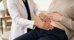 Evolución de una cicatriz de abdominoplastia, mostrando los cuidados postoperatorios para una recuperación óptima y discreta.