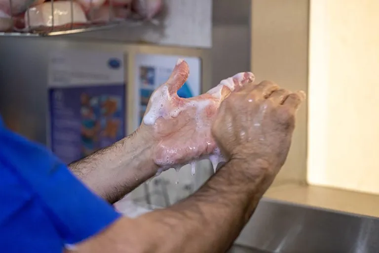 Lavado de manos protocolo sanitario cirugía