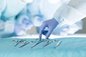 Instrumental quirúrgico esterilizado cirugía plástica